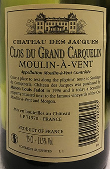 2010 Louis Jadot Moulin A Vent Chateau Des Jacques France Burgundy Beaujolais Moulin A Vent Cellartracker